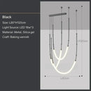 Axyaa Nordic Minimalist Luxury LED Pendant Light Gold Black Linear Design