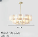 Axyaa Luxury Acrylic LED Pendant Chandelier for Home Decor Lighting