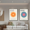 Modern Angel Numbers Aura Art Prints by Axyaa - Aesthetic Canvas Painting for Home Décor