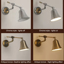 Axyaa Adjustable Industrial Loft Wall Lamp with Metal Pulley for Restaurant Bedroom