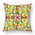 Axyaa Green Leaf Moroccan Flowers Cushion Cover 45X45cm