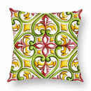 Axyaa Green Leaf Moroccan Flowers Cushion Cover 45X45cm