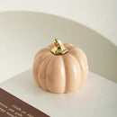 Axyaa Ceramic Pumpkin Statue Handmade Halloween Ornament Decorative Figurine