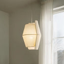 Axyaa Japanese Style Fabric Pendant Light for Dining Table and Bedroom