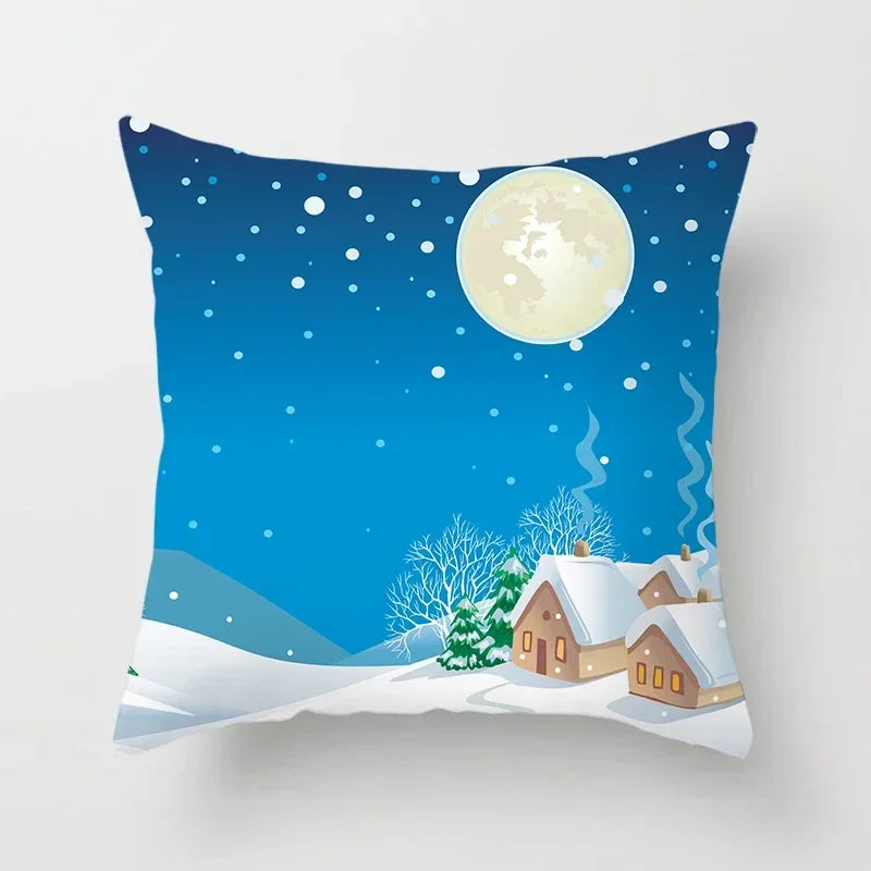 Axyaa Christmas Home Pillowcases Printed Bed Decoration Cushion Covers