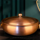 Axya Thickened Copper Soup Pot Retro Style Manual Cookware