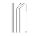 Axyaa Wide Glass Straw Set with Brush - 12mm High Borosilicate Bubble Tea Straw
