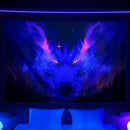 Axyaa Neon Anime Punk Wall Hanging - Vibrant Fluorescent Tapestry for Home Decor