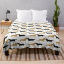 Axyaa Dachshund Dog Fleece Blanket - Lightweight Wiener Dog Throw Blanket