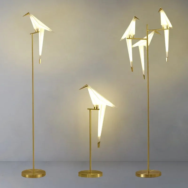 Nordic Crane Table Lamp Set by Axya: LED Bird Light for Home and Bedroom Decor