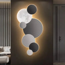 Axyaa Nordic Moon Wall Lamp LED Luminous Hanging Painting Porch Decor