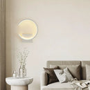 Axya LED Semicircular Wall Lamp for Bedroom Study Balcony in Black White Gold