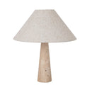 Axyaa Yellow Travertine Fabric Table Lamp: Japanese Stone Standing Lighting