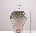Axyaa Geometric Gradient Glass Flower Vase - Home Decor Accessory