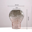Axyaa Geometric Gradient Glass Flower Vase - Home Decor Accessory