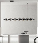 Axyaa Glass Italian Kitchen Chandelier for Dining Room | Minimalist Restaurant Pendant Light