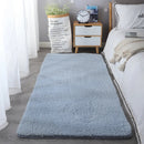 Axyaa Plush Khaki Faux Lambswool Rug | Thick Fluffy Anti-Slip Carpet for Home Decor