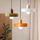 Axyaa Vintage Yellow Glass LED Chandelier Pendant Light - Modern Hanging Lamp for Home