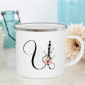 Axyaa Flower Mugs - Creative Enamel Coffee Cups Handle Drinkware for Wedding Gifts