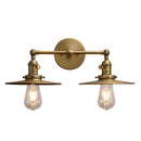 Axyaa Country Style Wall Lamp: 2-Light Sconce Switch Matte Vanity Table Lamp