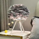 Axyaa Feather Table Lamp: Elegant, Romantic Lighting for Bedroom, Living Room, or Coffee Shop