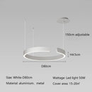 Axyaa Modern Ring LED Chandelier for Living Dining Room Pendant Light
