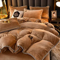 Axyaa Deluxe Milk Fleece Queen Size Bedding Set for Cozy Winter Nights