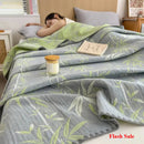 Axyaa Cotton Jacquard Wool Towel Quilt - Three-Layer Sofa Blanket