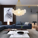 Axyaa Scandinavian Glass Ball Chandelier Pendant Light with E27 Bulb
