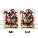 Axyaa Custom Firefighter Name & Badge Ceramic Mug - 11oz Porcelain