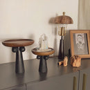 Axya Nordic High Foot Wood Tray for Home Décor, Storage & Jewelry Display
