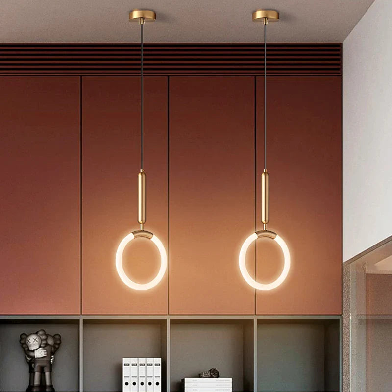 Axyaa Nordic U-Shaped Modern Pendant Chandelier for Bedroom and Sofa Decor