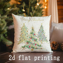 Axyaa Christmas Santa & Tree Pillow Covers - Festive Cushion Cover for Sofa, Bedroom, Car