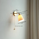 Axyaa LED Ceramic Wall Sconce Vintage Style Mirror Lamp with Pull Chain Switch