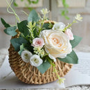 Axyaa Willow Rattan Wedding Basket Half Moon Storage Handle Flower Girls Picnic Container