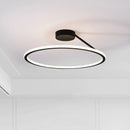Axyaa Modern LED Round Ring Ceiling Chandelier Aluminum Dimmable Bedroom Light Fixtures