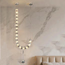 Axyaa Crystal Chandelier, Luxury Living Room Bedroom Ceiling Light