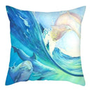 Axyaa Dolphin Pattern Cushion Cover 45x45cm