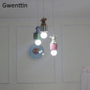 Axyaa Kids Animal Pendant Lamp: Rabbit Lion Cat Ceiling LED Lighting Gift