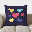 Heart Maze & Stars Digital Print Pillow Cover for Sofa, Bedroom & Car by Axyaa