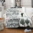 Axyaa Cozy Flannel Throw Blanket - Son's Love-Filled Gift from Mom