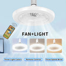 Axyaa 2-in-1 LED Fan Ceiling Light, 3-Speed E27 Lamp, Remote Control, Living Room & Bedroom