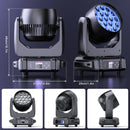 Axyaa 19x15W RGBW Moving Head Beam Light for Disco Wedding Stage Lighting