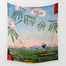 Axyaa Studio Ghibli Anime Landscape Wall Tapestry Cover Beach Towel Blanket