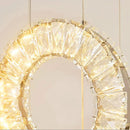 Axyaa Crystal Chandelier Stair Pendant Lamp Living Room Interior Lighting