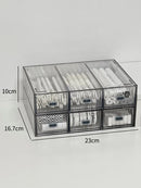 Acrylic Desk Organizer Drawer Set by Axyaa: Transparent Desktop Storage for Stationery & Books