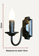 Axyaa Vintage Iron Wall Lamp E14 Candle Light Sconce for Bedroom Balcony Lighting