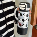 Axyaa Cherry Puppy 500ml Stainless Steel Thermal Bottle with Straw - Kawaii Design