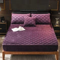 Axyaa Plush Quilted Mattress Cover | Soft & Warm Bed Fitted Sheet | Queen King Size