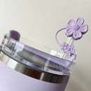 Axyaa Flower Silicone Cap for Stanley Cup Tumblers, 10mm Straw Toppers